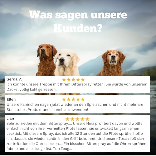 Sensipharm Bitterspray 100ml - Bittertropfen ohne Alkohol für Hunde und Katzen, Anti-Kau und Lecken Spray, Katzen Fernhaltespray Hunde für Möbel, Abwehrspray für Haustiere mit Bitteren Geschmack