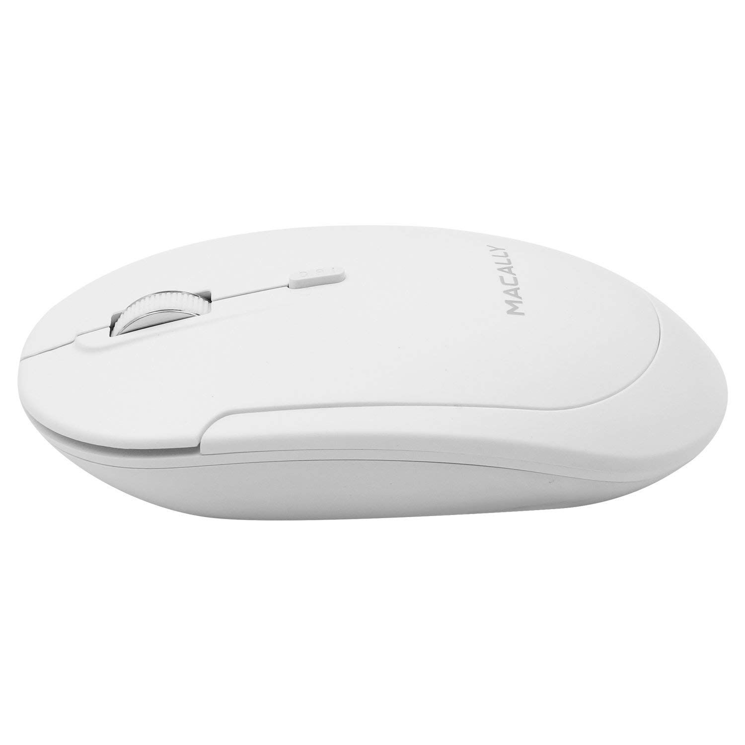 Macally BTDYNAMOUSE-W, ratón óptico de 3 Botones con Bluetooth, Blanco