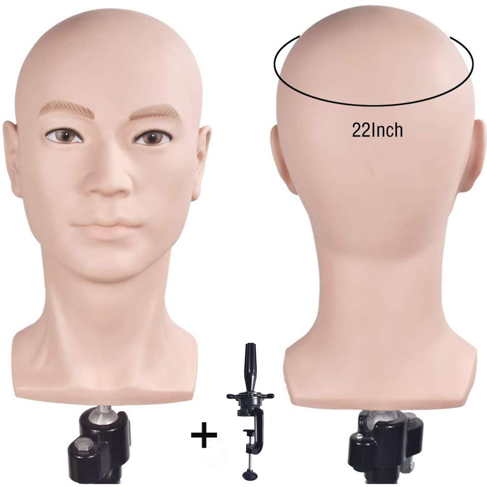 Testa calva manichino formazione cosmesi professionale creazione esposizione parrucche morsetto