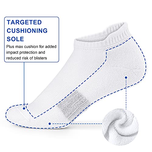 Amutost Ankle Socks Womens Athletic Running Comfort No Show Socks Low Cut Socks Cushioned 6Pairs #TOP4