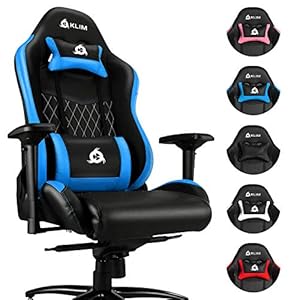 KLIM Esports Gaming Stuhl + met lumbale en nekondersteuning + verstelbare gaming fauteuil + ergonomische pc -stoel…