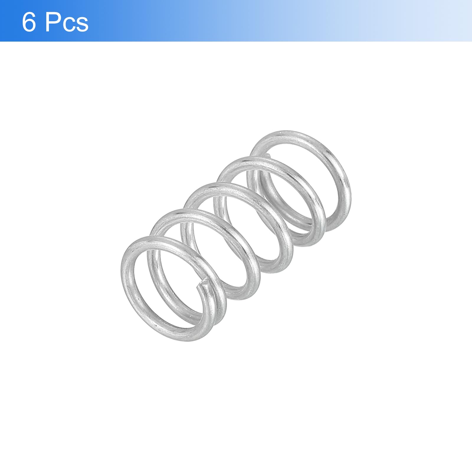 QUARKZMAN 2Pcs Ressorts de Compression, 1,6 mm de Diamètre de Fil x 12 mm de Diamètre Extérieur x 20 mm de Longueur Ressort d'Extension en Acier Inoxydable 304 Ressorts de Pression, Argent