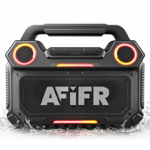 AFIFR Outdoor Bluetooth Speaker, 160W Loud Bass! Rugged...