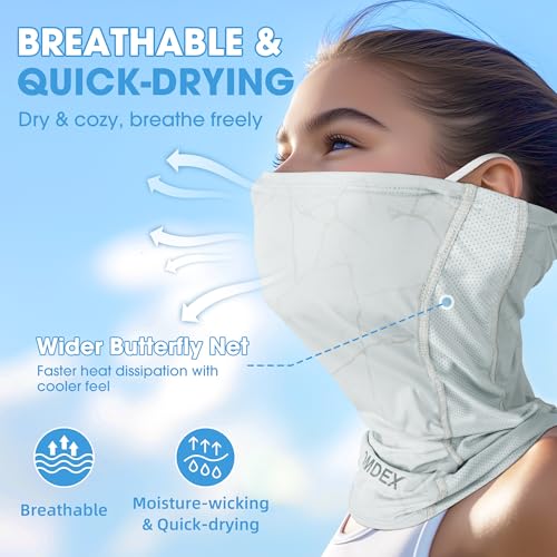 Image of OMDEX Cooling Neck Gaiter Face Cover for Sun Protection UPF 50+ UV Face Mask for Men Women Fishing Cycling Hiking
