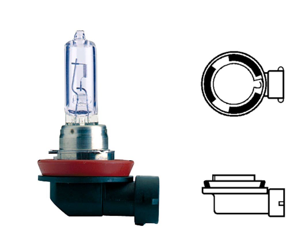 HELLA 8GH 008 357-181 Halogen Żarówka - H9 - White Light - 12V - 65W - Żarówka z cokołem: PGJ19-5 - Pudełko - Ilość: 1