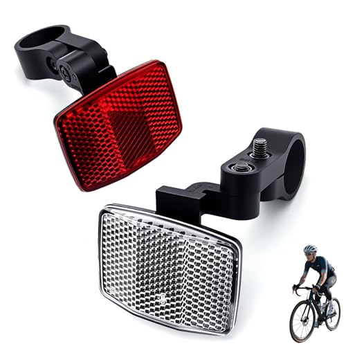Gicctyble Fahrrad Reflektoren Vorne und Hinten, Reflektoren Fahrrad Kinder, 1 STK Reflektoren Vorne+1 STK Hinten, Rückstrahler Fahrrad Mountainbike Motorrad E-Bike