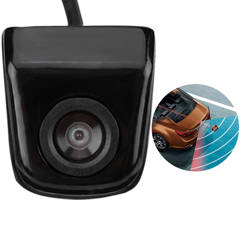 KIMISS 12V DC per parcheggio retromarcia, monitor automatico con obiettivo grandangolare ad alta definizione 170 °, visione notturna buona, impermeabile a tenuta stagna (nero)