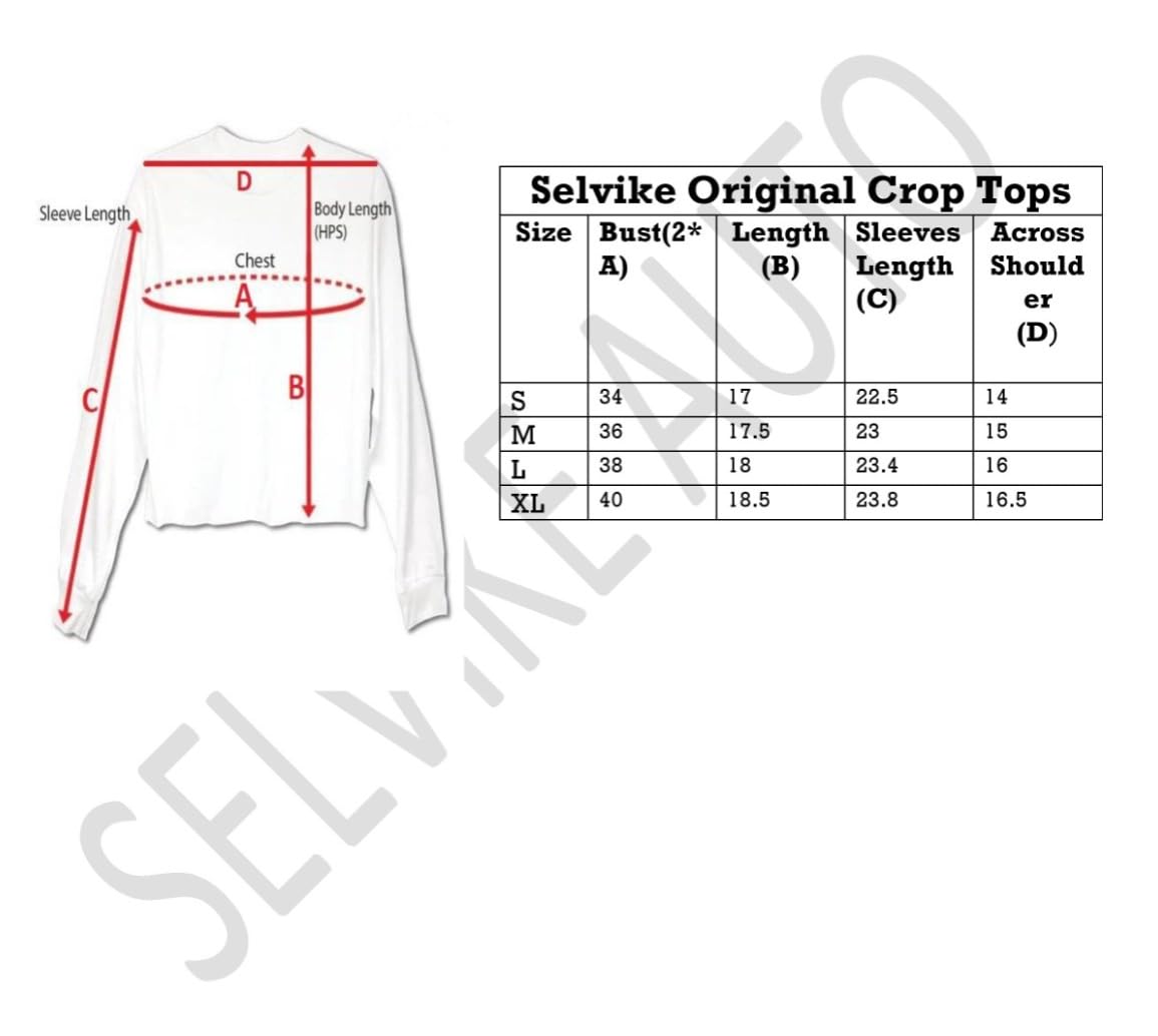SELVIKE Round Neck Full Sleeves Solid Crop Top (Navy, X-Large) 3