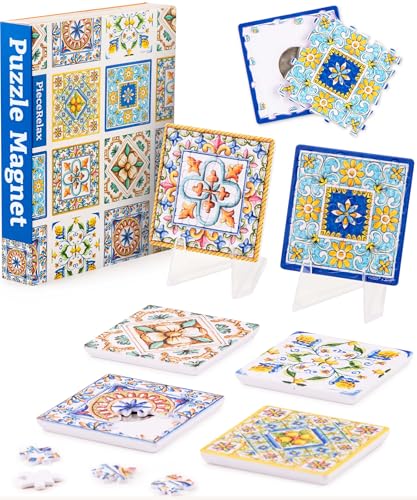 PieceRelax Magnet Puzzle for Adults 96 Pieces - Unique Gift & Home Décor with Plastic Jigsaw Puzzle [D1602]