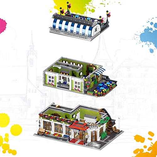 TYPIS 3577 Stück Romantisches Restaurant Architektur Bausteine Kit Set, Modular Gebäude, Kompatibel mit LEGO Architektur – Bild 5