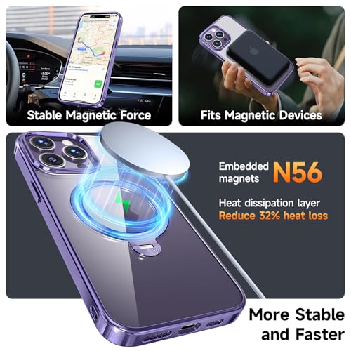 Coque de protection premium iPhone 14 Pro Max MagSafe au placage antichoc raffiné