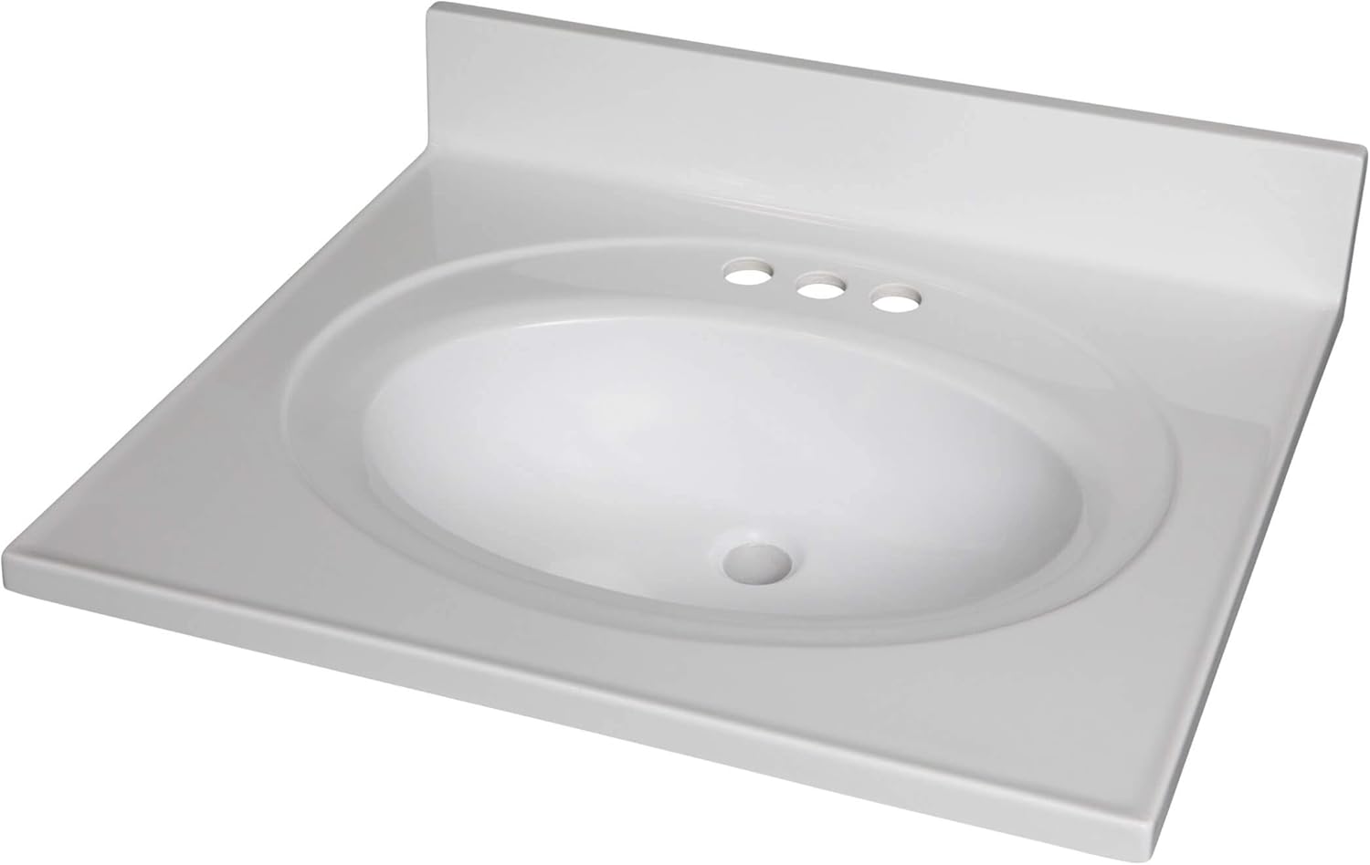 Fine Fixtures Cultured Marble Composite Bathroom Sink Top - Fits Standard 24” Vanity | Elegant and Durable Bathroom Sinks for Modern Homes - Upgrade Your Space - Perfect for Any Bathroom Design
