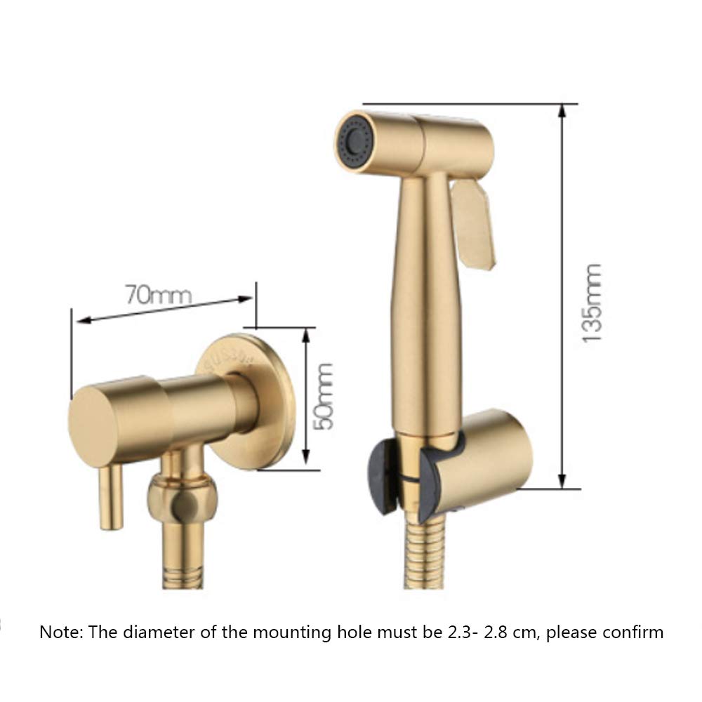 Set di doccetta per bidet in acciaio inox 304, con manico singolo, solo acqua fredda, perfetto per l'igiene personale e la pulizia intima del bagno