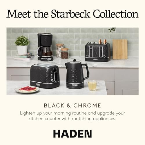 Image of Haden Starbeck 2 Slice Wide Slot Stainless Steel Toaster, Steel & Copper