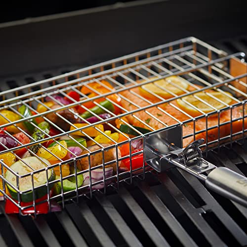 Adjustable Grill Basket With Removable Handle - Grill Baskets For Outdoor Grill Bbq Accessories .Grill Nets, Grilling Accessories. Grill Basket For Veggies, Grilling Baskets For Outdoor Grilling, Fish Grilling Rack For Grill, Fish Grill Basket Braize #TOP5