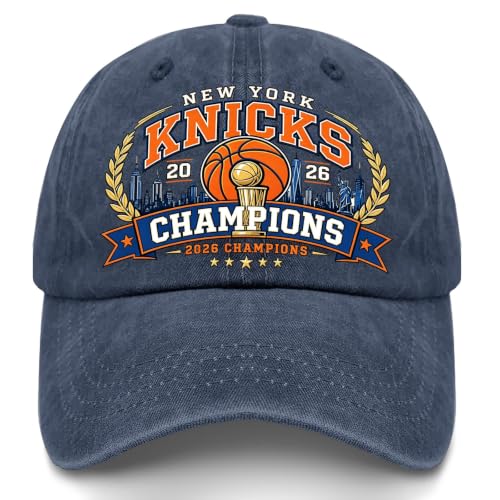 Bing Bong 2026 Basketball Championship Hats for Mens Classic Washed Distressed Navy Blue