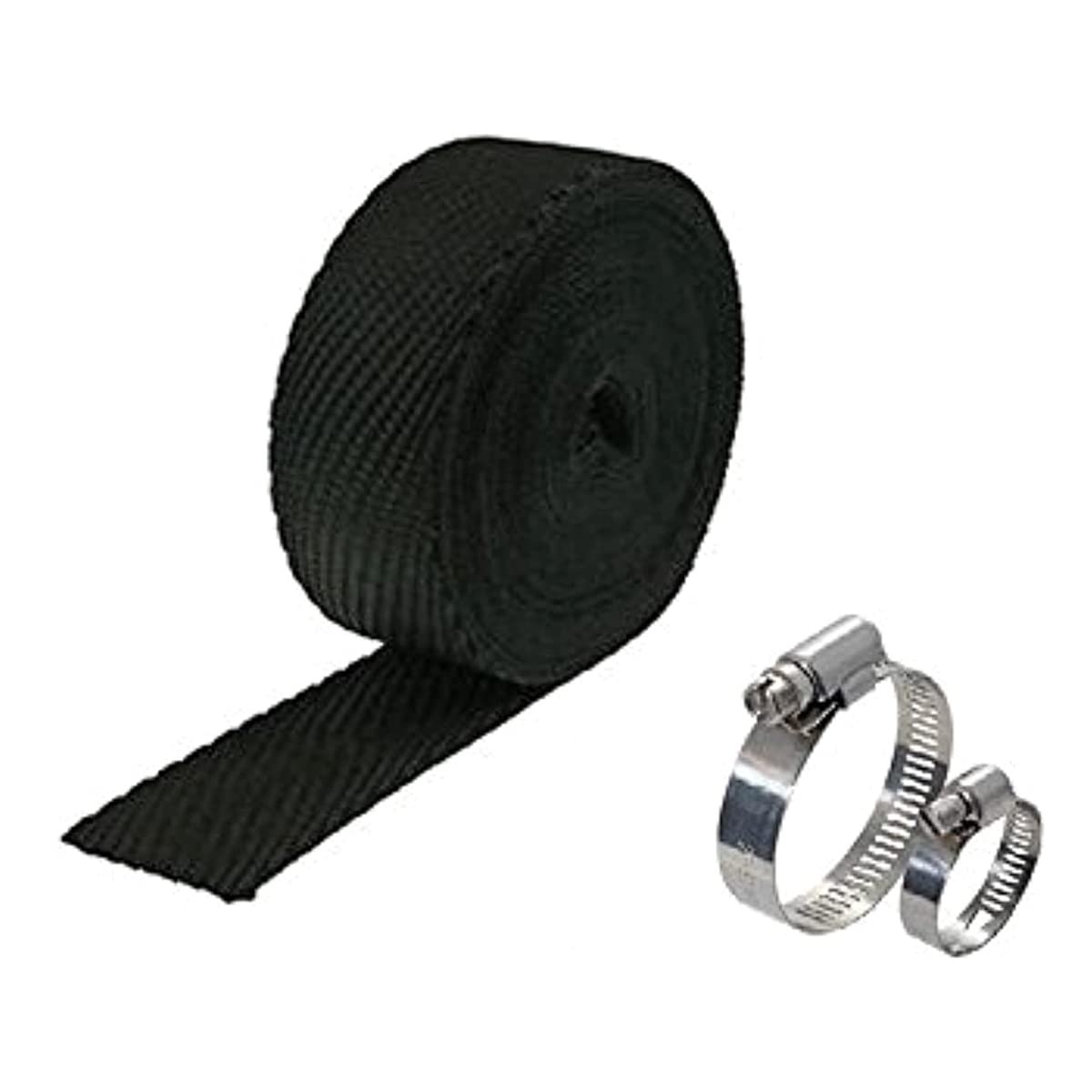Ramanta Bike Silencer Wrap with Clamps Bike Exhaust Heat Shield Protector Compatible with Classic, Bullet, Standard & Electra New & Old Models (Wrap Length: 3 Meter; 1 PCs with 2 Clamps; Black)-image-46