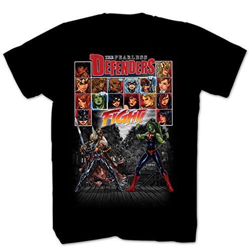Avengers Fearless Defenders Black T-Shirt X-Large