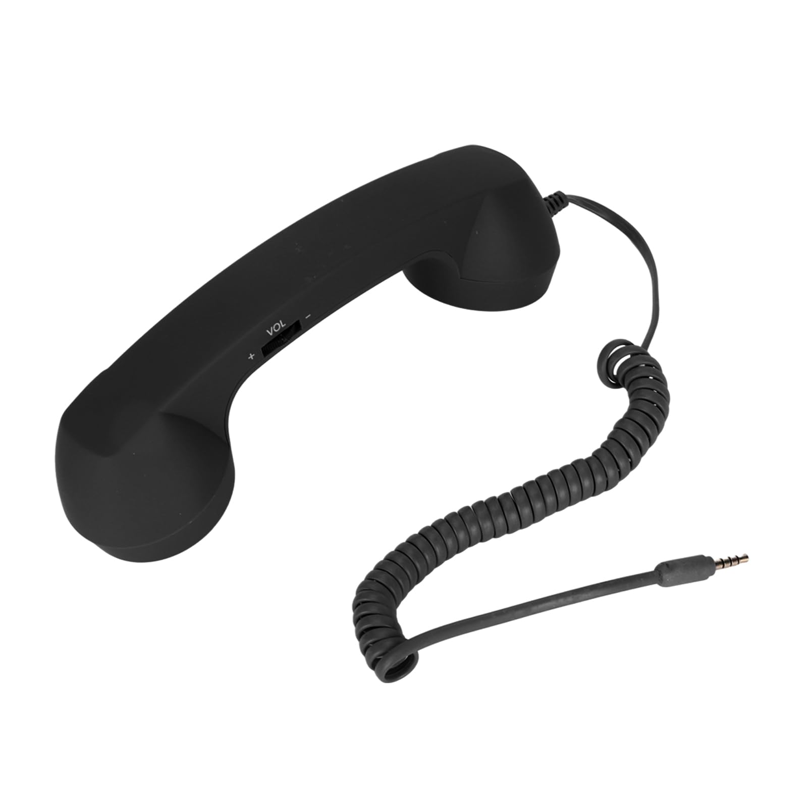 Combiné Rétro combiné de Téléphone Portable USB C combiné de Téléphone Vintage Résistant aux Radiations avec Prise 3.5 Mm pour Smartphone (Noir)