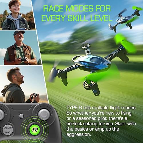 Sky Viper Type-R Racing RC Drone, Speeds Over 30 MPH, 1-Touch Stunts, Rechargeable Battery - Image 7