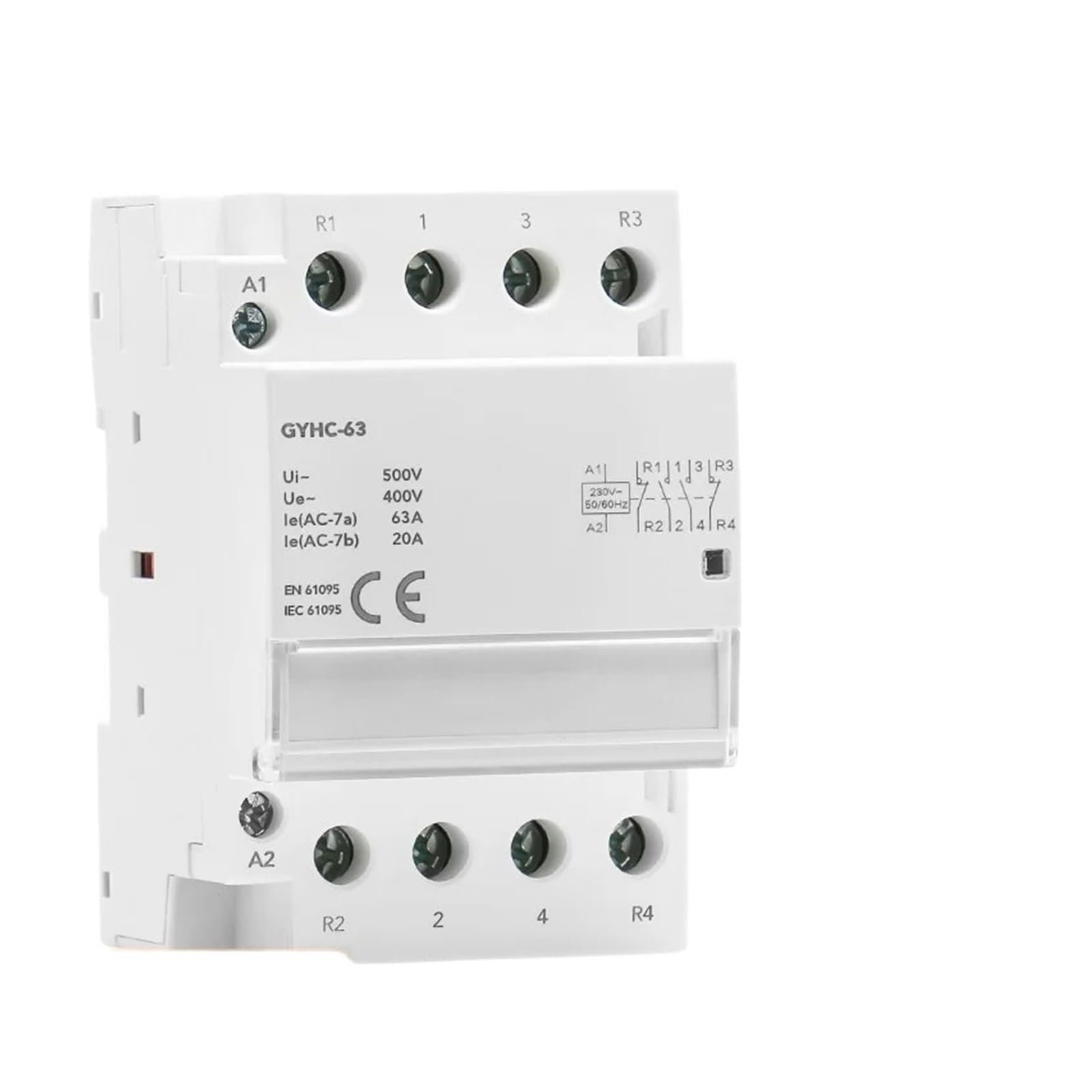 Contacteur ca de rail guidage 4P 40A 2NO2NC contacteur domestique