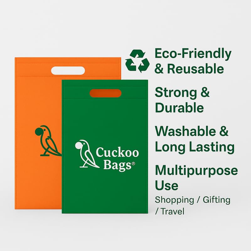 Image of Cuckoo Bags D‑Cut Cloth Shopping Bag, Gift Bag, Grocery Bags, Jewellery Bags /Medium Accessories /Cosmetics Bag Assorted Colors (Colors May Vary as per Availability)