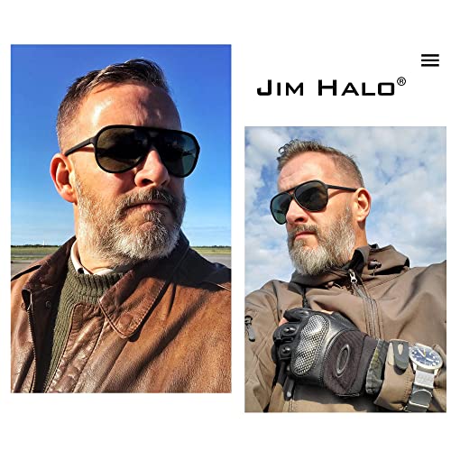 Jim Halo Polarised Sunglasses Retro Oversize UV400 Protection Classic Sun Glasses Men, Suitable for Sports, Driving, Cycling - Image 3