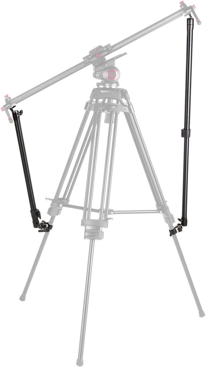 2-Pack Support Rod Stabilizer Arm for Connecting Camera Video Slider and Tripod, Keep Stable with 1/4 inch Screw and Clamp Adjustable Length 360 Degrees Rotation