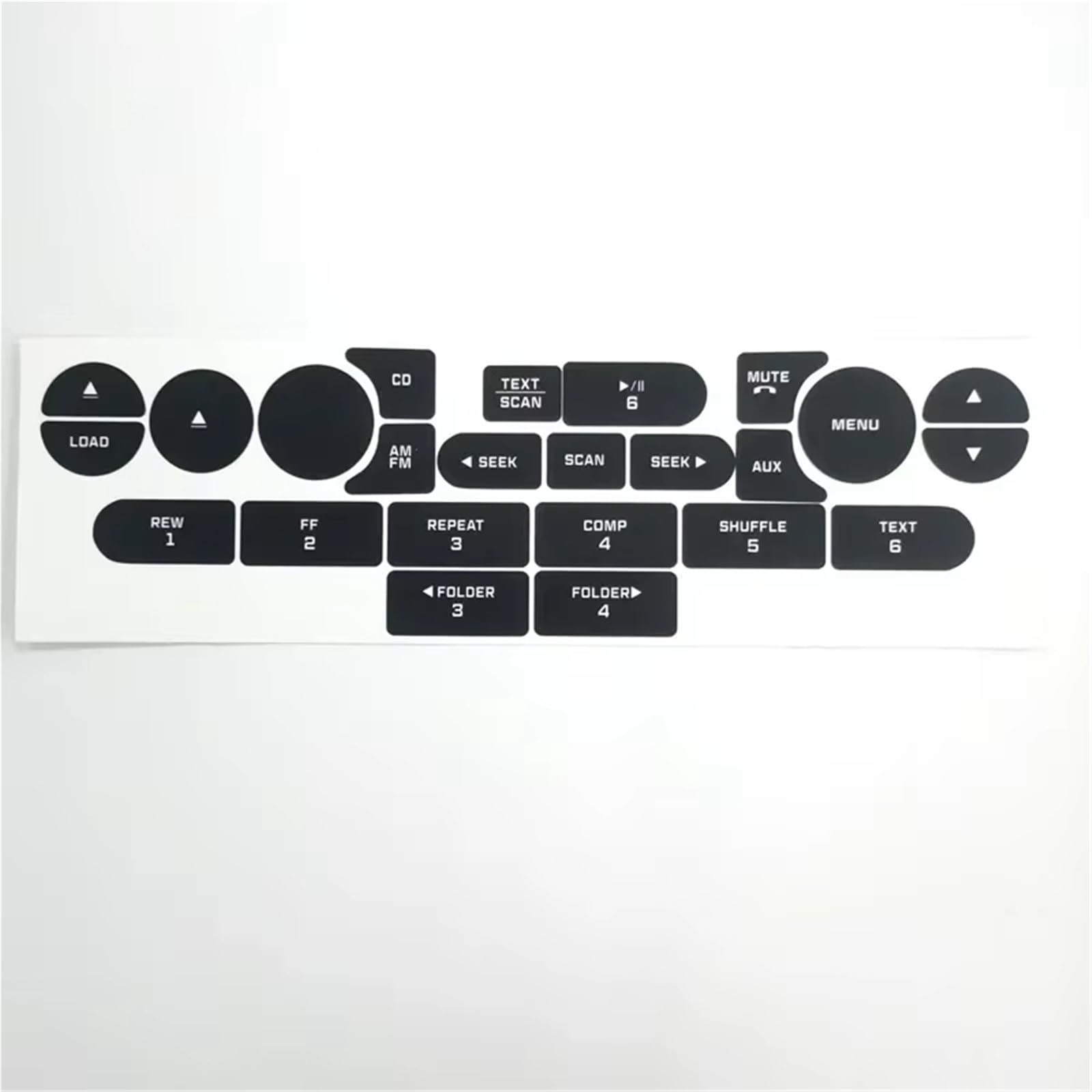 Decorative Stickers Compatible with Mustang 2005 2006 2007 2008 2009 Car Dash Radio Control Button Peeling Repair Kit Decals Stickers