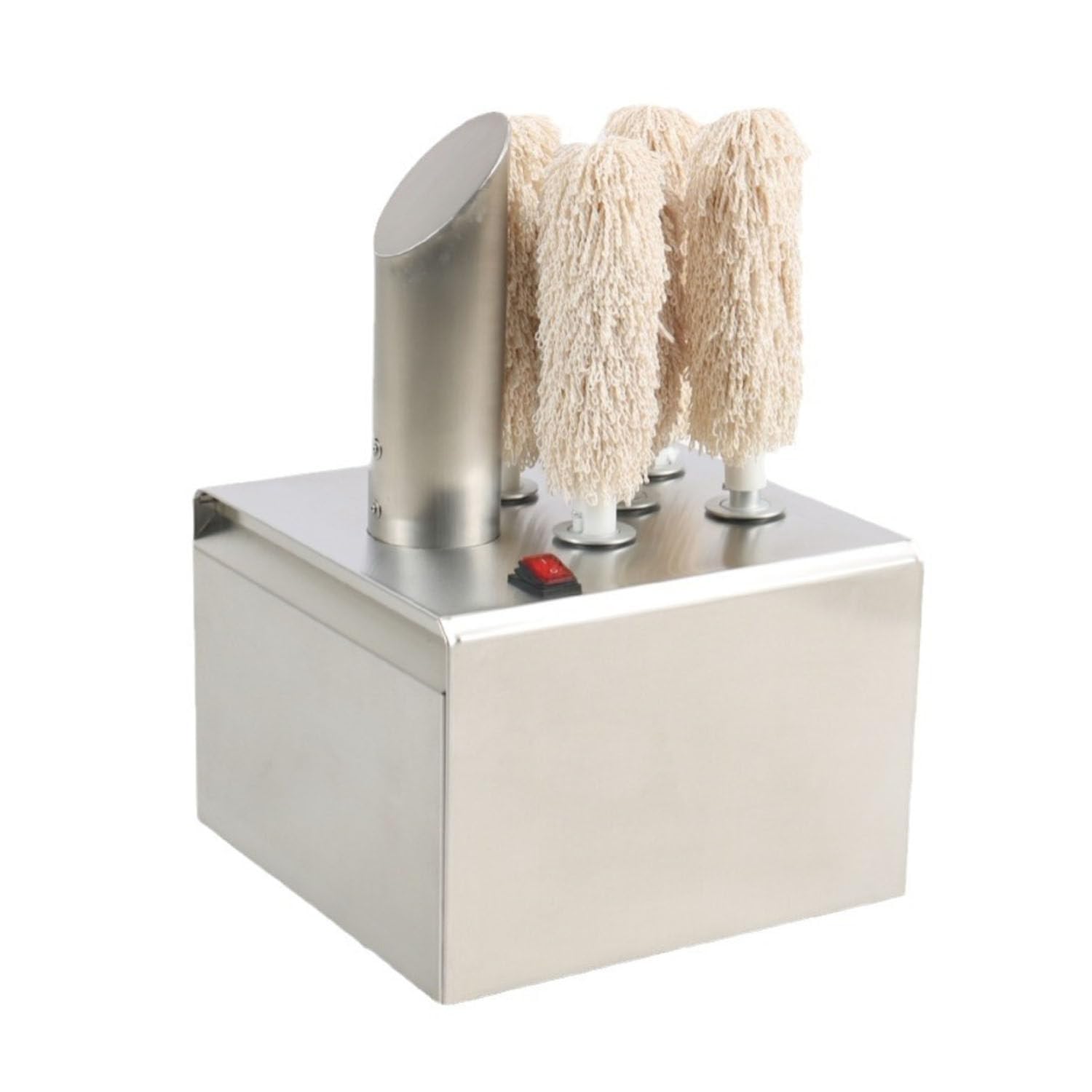 BEESOM Professional Winery Glass Polisher,Vertical Electric Polishing Equipment,Uniform Hot Air Drying,Easy for Various Household and Commercial Glass Cups 5heads