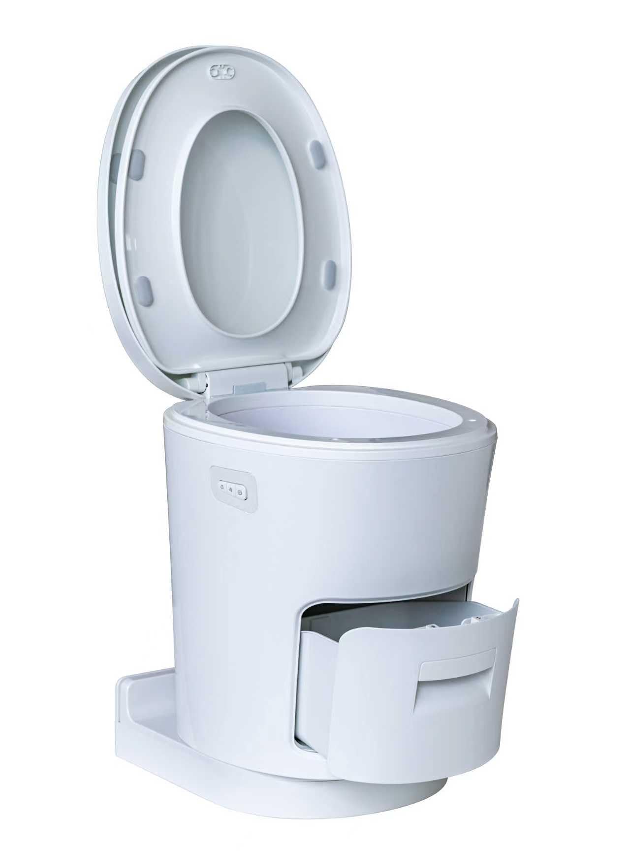Freucamp 12V Welding Toilette Wohnmobil Camper Camping – Geruchsversiegelt, Ohne Toilettenflüssigkeit, Ohne Kassette, 9-Lagen-Film, Sitzsteuerung
