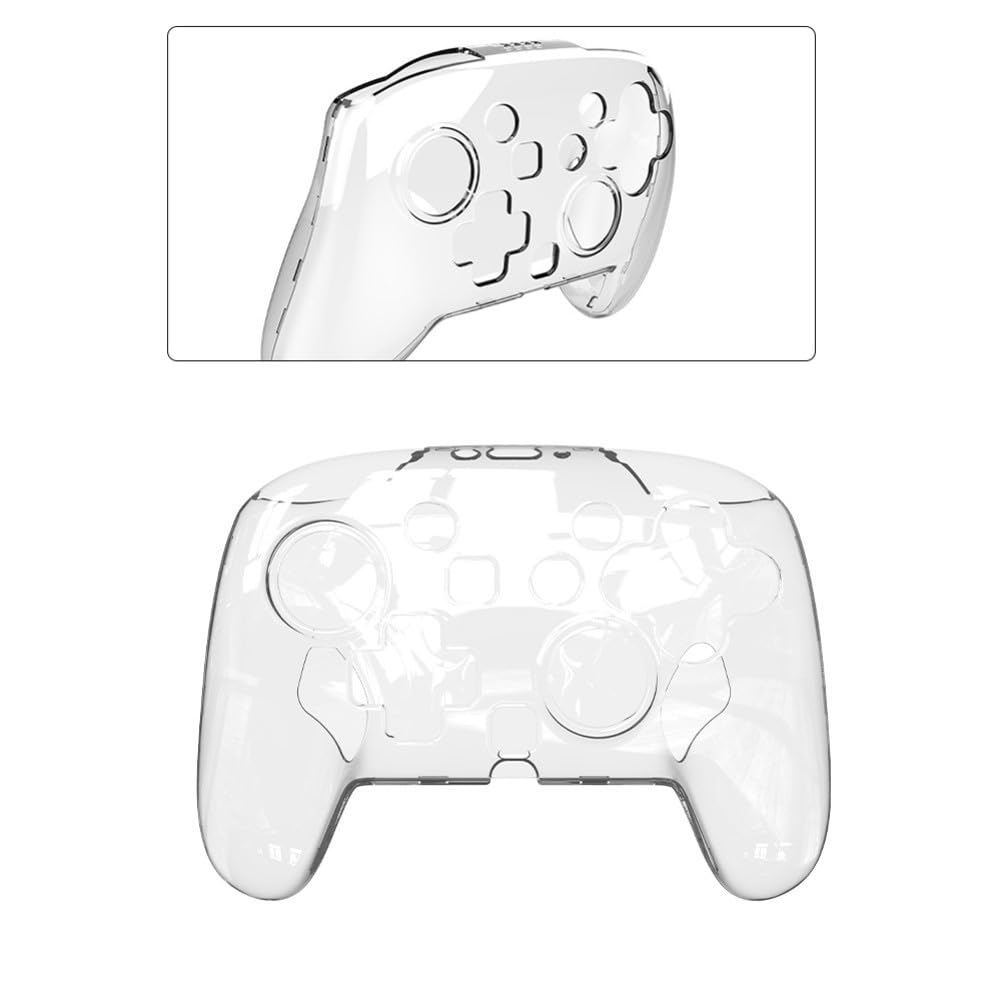 Custodia protettiva trasparente Switch 2 per controller Pro, cover rigida trasparente compatibile con Switch 2 per Pro Gamepad, materiale PC leggero, resistente ai graffi e caduta per