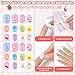 288 Pieces Kids Stick On Nails Girls, Acejoz Fake Nails Set Self Adhesive Press on Nails Tips for Little Girls Children 8-12 Year Kids Nail Decoration