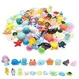 InXqryx Ocean Mini Resin Animals Variety Pack Figurines 100 Pcs Tiny Plastic Animals Sea Creatures Figures to Hide for Miniature Fairy Garden Accessories