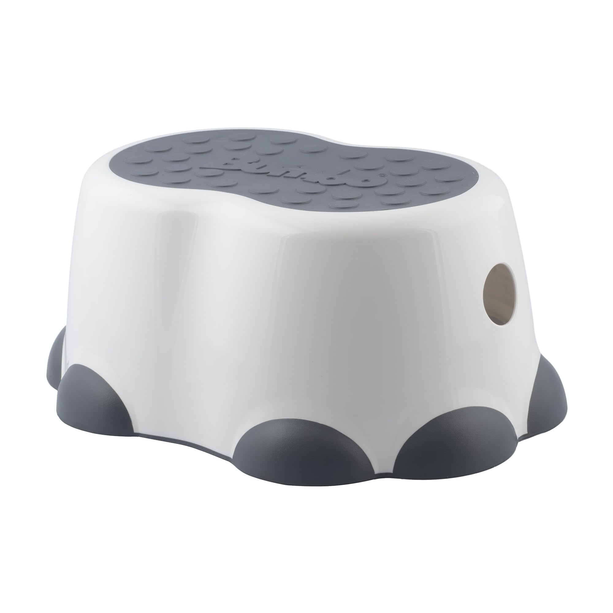 Bumbo Step Stool - Taburete Baño Niños - Alzador Portátil, Ligero y Resistente - Escalón Infantil Antideslizante - De 18 Meses a 3 años - Color Gris