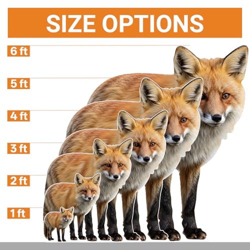 Image of Fox Life Size Cardboard Cutout, 6FT, Fun Animal Standup, 1 PC | Fox Life Size Cardboard Cutout, Fun Animal Standup, for Events, Party Decor, Birthday Photos & Celebrations, 1 PC