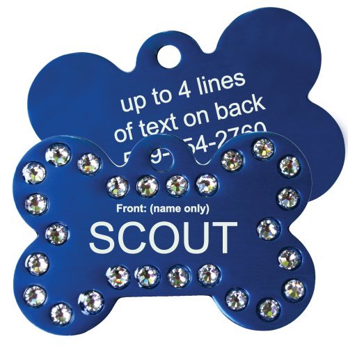 GoTags Custom Pet Tag – Personalized Pet ID Tags for Dogs with Engraved Swarovski Crystal, Dog ID Tags Personalized Engraved Stainless Steel in Heart, Bone, Round Shapes GoTags Custom Pet Tag – Personalized Pet ID Tags for Dogs with Engraved Swarovski Crystal, Dog ID Tags Personalized Engraved Stainless Steel in Heart, Bone, Round Shapes