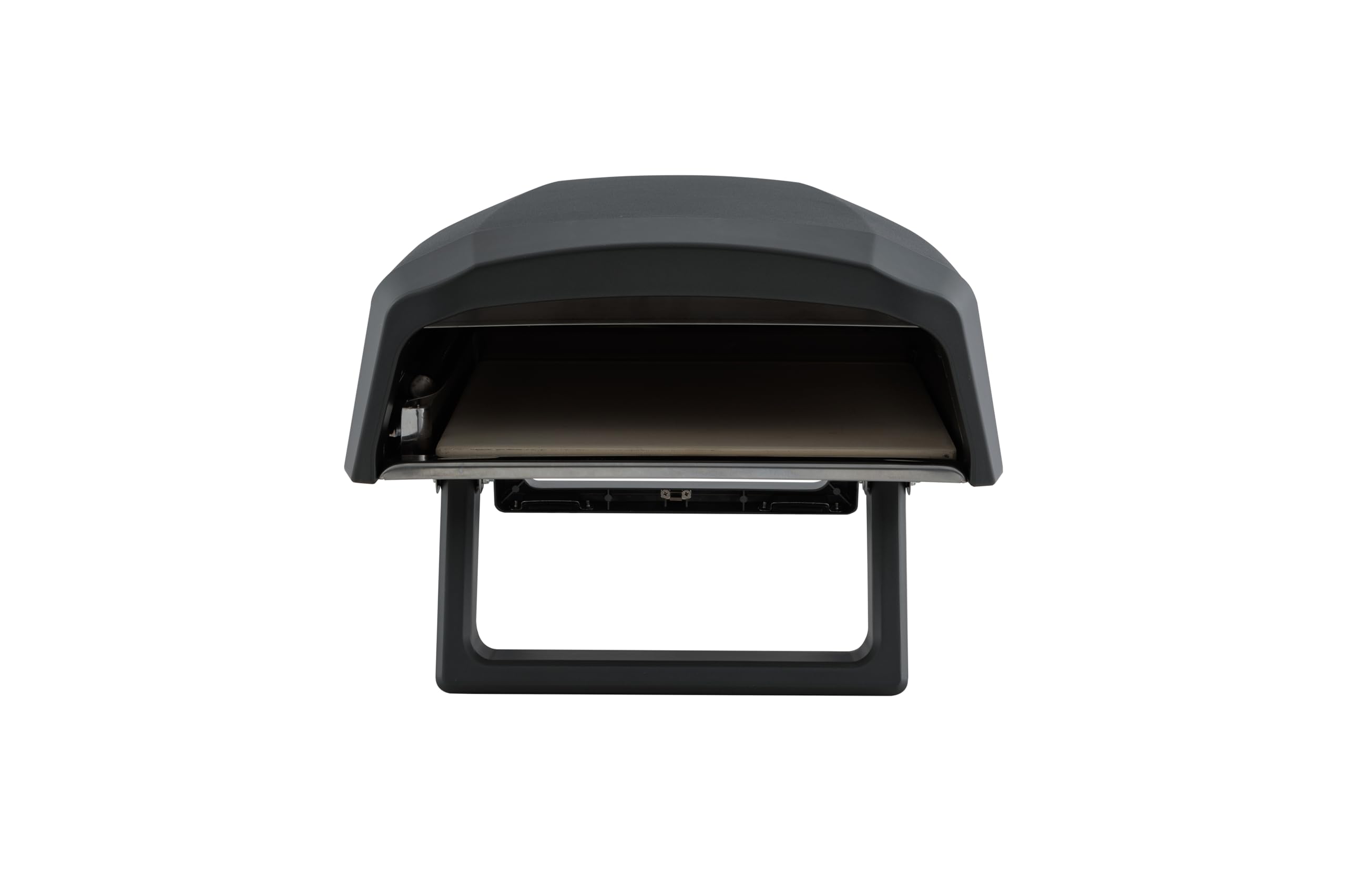 Tarrington House Horno de Gas para Pizza Fornaro, Acero Negro, 64 x 41 cm, con Piedra Cerámica 33 x 33 cm, Quemador 4 kW, Patas Plegables