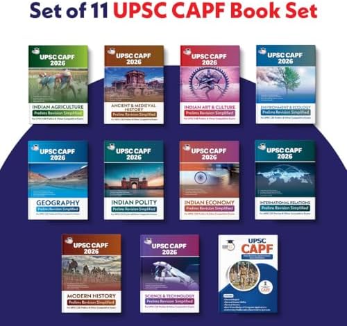 Buy UPSC CAPF Complete Book Set, Set of 11 Books by StudyIQ 2026 ...