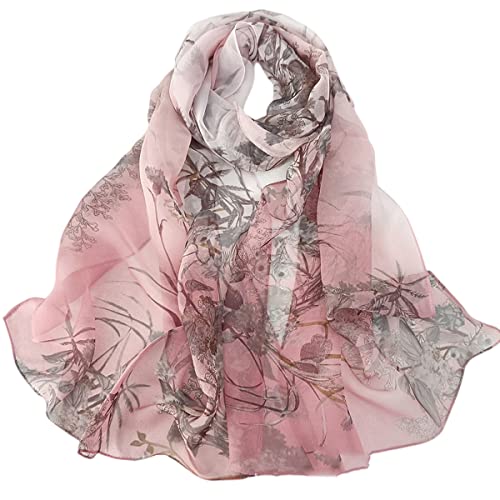 FAIRYGATE Seidenschal Damen Seide Reine Chiffon Schal Georgette Farbe Mulberry Seidenschal Schals & Tücher für Frauen 51031