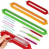 ¿Cómo saber si un tejido es de punto? Descubre los secretos para reconocerlo Aeeque - Kit de 3 piezas de tejido rectangular largo, de punto manual para bufanda, artesanía de tejido de plástico, máquina de tejer manual, kit de punto principiante adulto (puntas apretadas para
