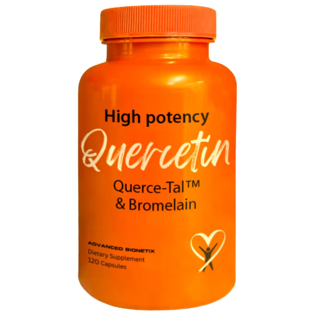 Querce-Tal™ Quercetin + Bromelain 120 Veg Capsules | High Potency Enhanced Absorption Bioavailability. Supports Anti-Oxidant, Flare up Events, Heart Immune Health, Packaging May Vary
