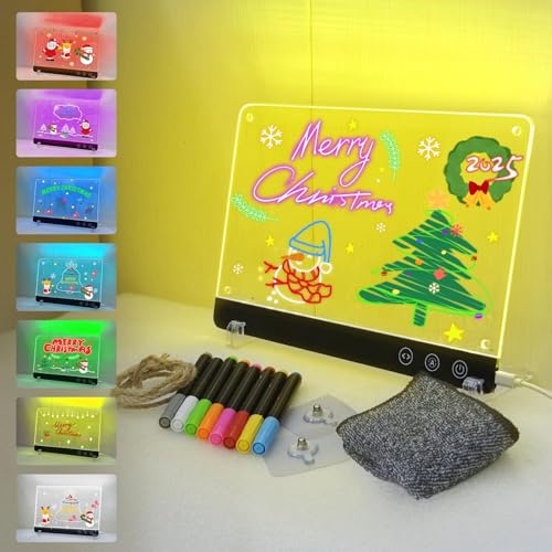 LED Magnetic Note Board with Colors, 11.8