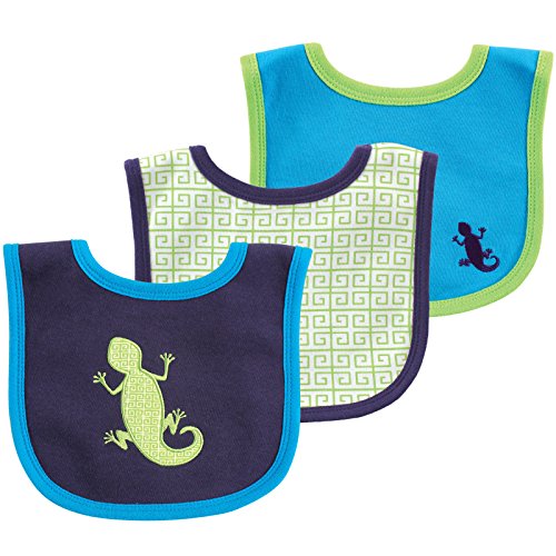 Yoga Sprout 3-Pack Bibs, Lizard