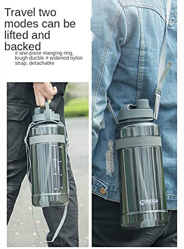 Waterflessen, 1l 2l 3l Plastic Sportwaterfles Met Rietje Draagbare Vuilwaterbeker Met Grote Capaciteit, Volwassenen, Sport, Sportschool, Fitness, Buiten, Fietsen - Image 5