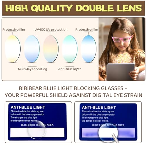 Image of Bluelight Kids Glasses, Unbreakable TR90 Frame for New Year Gifts - 360 Flexible, Lightweight & Safe Eyeglasses