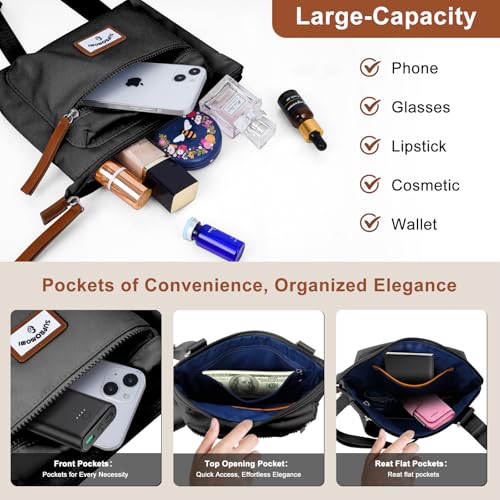 Crossbody Bags for Women, Small Nylon Handbags Travel Purses Phone Shoulder Bag3