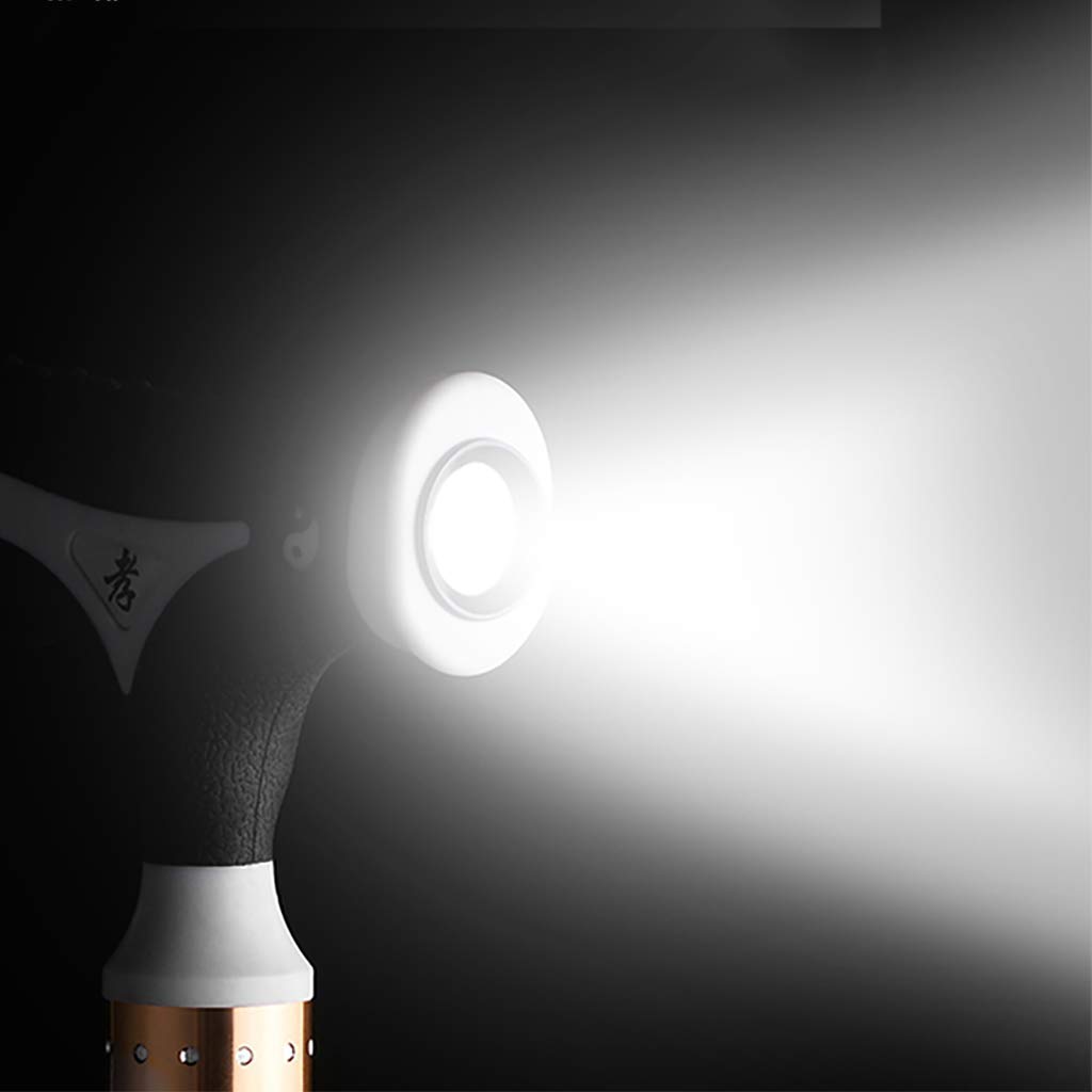 Bastón - Ayudas para Caminar de Aluminio con luz LED y Mango de Masaje - Bastón de Viaje liviano y Moderno, para Hombres, Mujeres y Ancianos, muletas