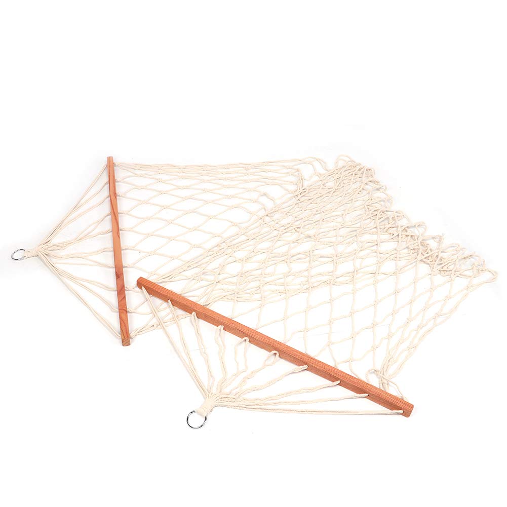 Amaca Amache Rope Swing 120kg Capacità, Struttura in Legno, per | Design a rete in legno e corda, portatile per il campeggio in giardino, adatto per adulti e bambini