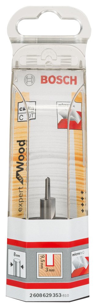 Bosch Accessories Professional Vollhartmetall-Nutfräser grau D1 3 mm Länge 9,5 mm G 50.7 MM